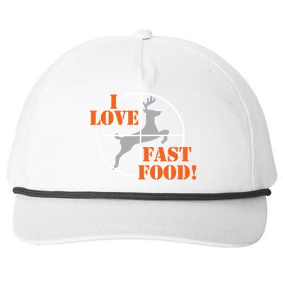 I Love Fast Food Deer Hunters Hunting Tee Great Gift Snapback Five-Panel Rope Hat