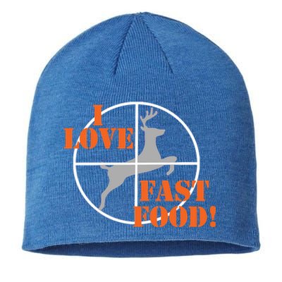 I Love Fast Food Deer Hunters Hunting Tee Great Gift Sustainable Beanie