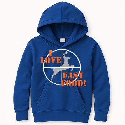 I Love Fast Food Deer Hunters Hunting Tee Great Gift Kids Hoodie