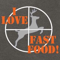 I Love Fast Food Deer Hunters Hunting Tee Great Gift Cotton Canvas Backpack