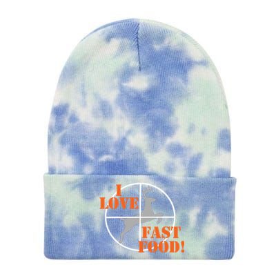 I Love Fast Food Deer Hunters Hunting Tee Great Gift Tie Dye 12in Knit Beanie