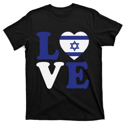 Israel Love Flag I Stand With Israel Heritage Israeli Flag T-Shirt