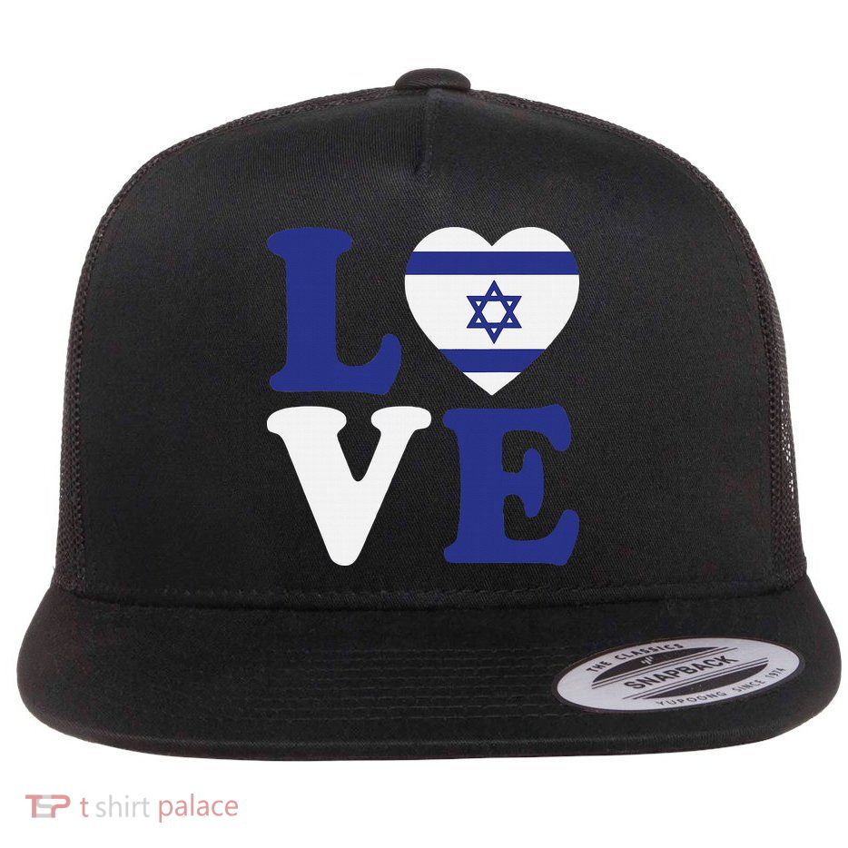 Israel Love Flag I Stand With Israel Heritage Israeli Flag Flatbill Hat