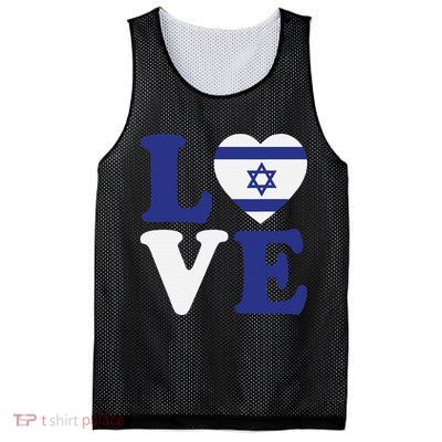 Israel Love Flag I Stand With Israel Heritage Israeli Flag Mesh Reversible Basketball Jersey Tank