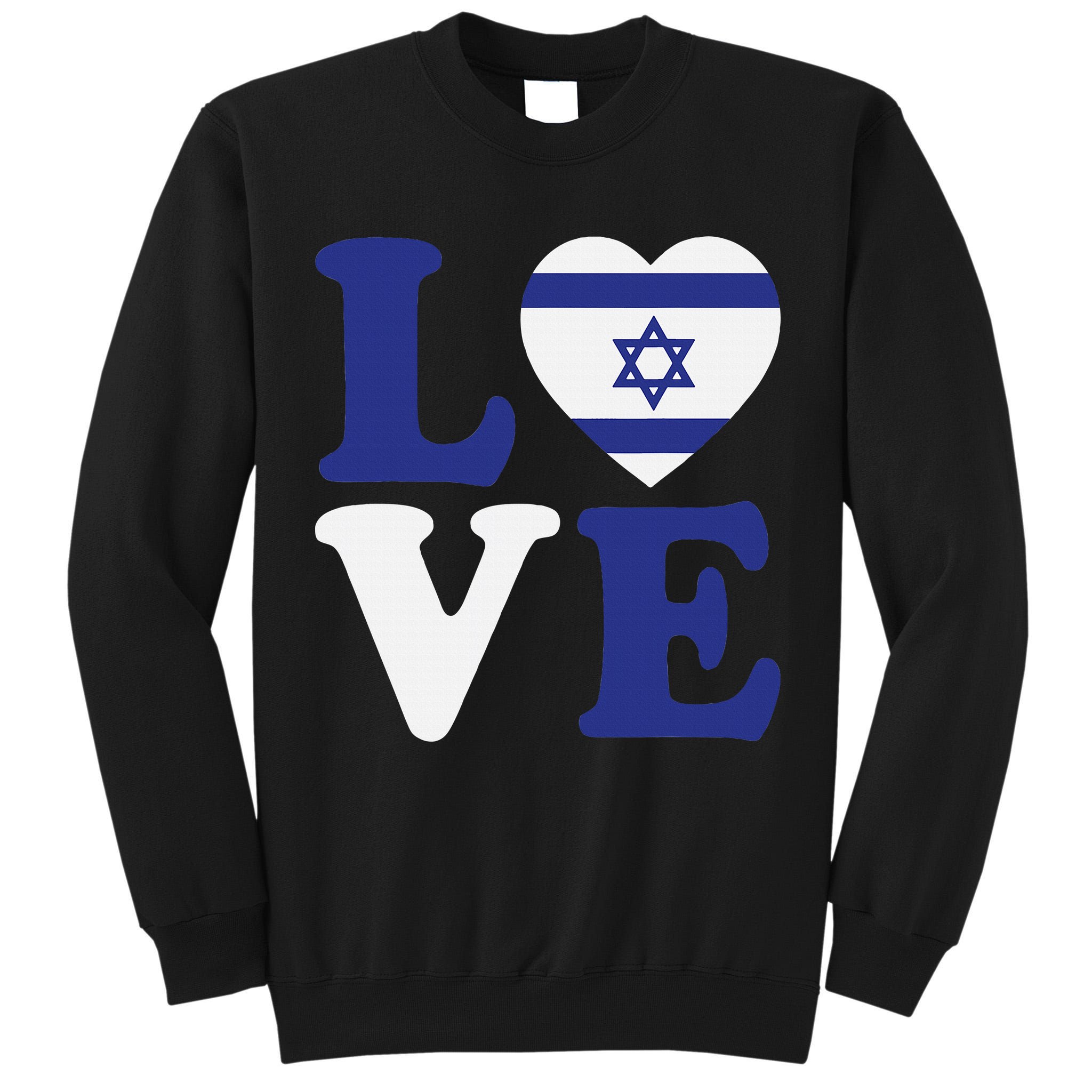 Israel Love Flag I Stand With Israel Heritage Israeli Flag Tall Sweatshirt