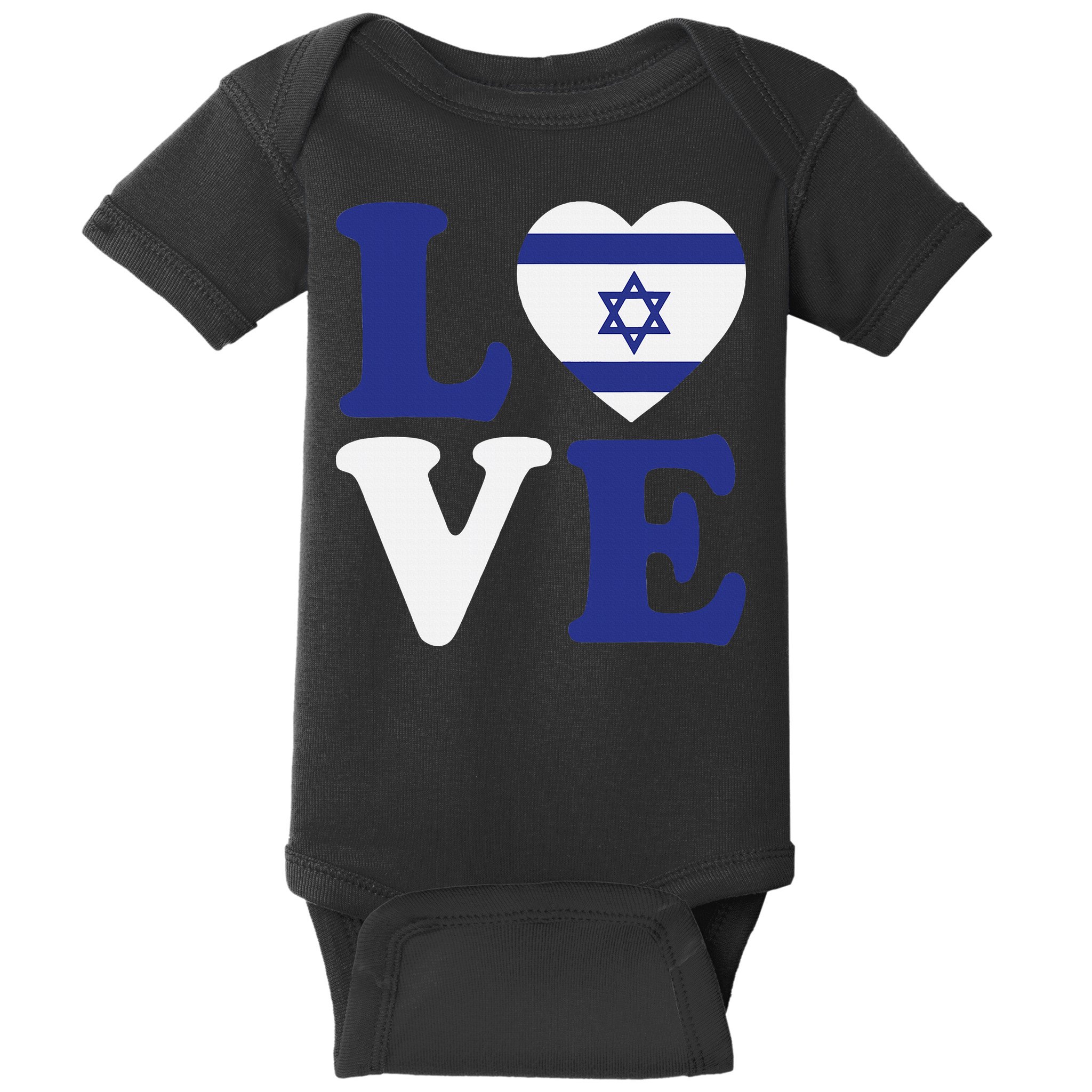 Israel Love Flag I Stand With Israel Heritage Israeli Flag Baby Bodysuit