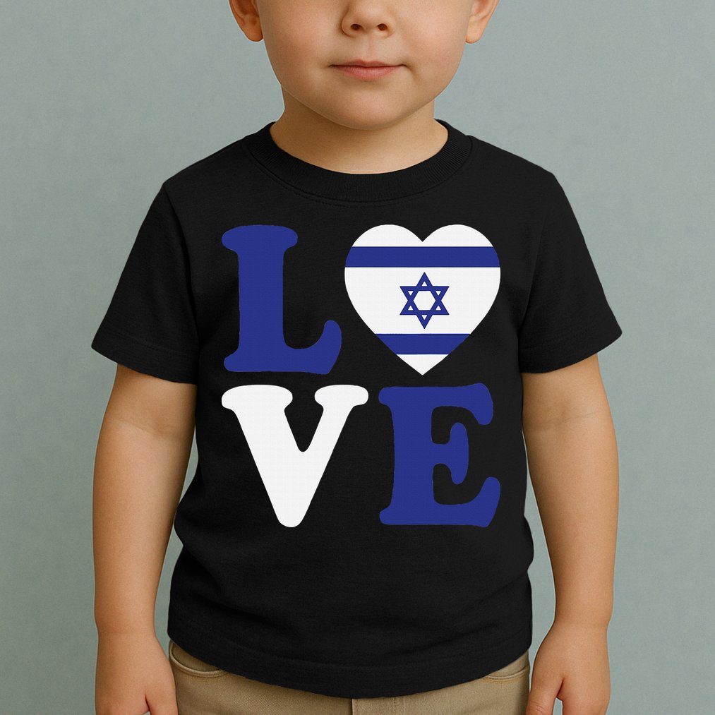 Israel Love Flag I Stand With Israel Heritage Israeli Flag Toddler T-Shirt