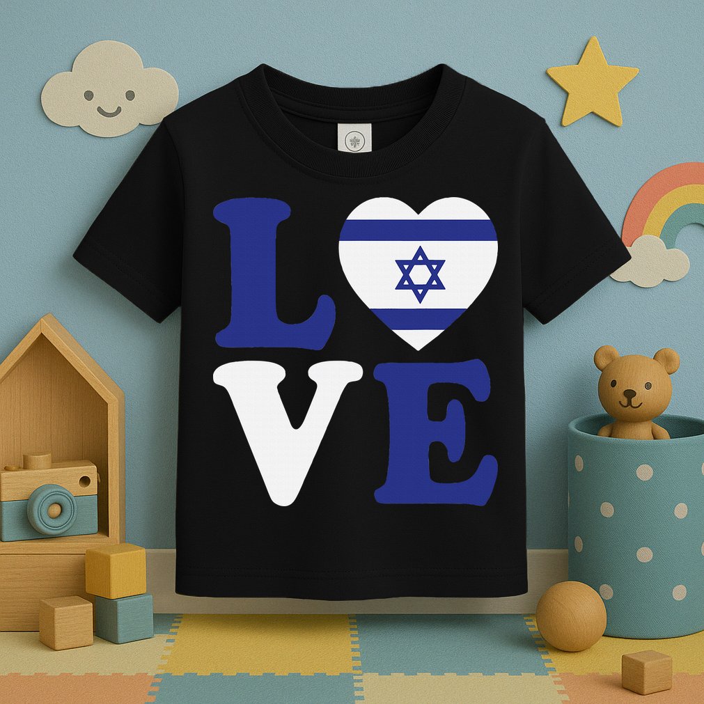 Israel Love Flag I Stand With Israel Heritage Israeli Flag Toddler T-Shirt