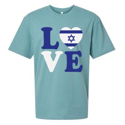 Israel Love Flag I Stand With Israel Heritage Israeli Flag Sueded Cloud Jersey T-Shirt