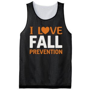 I Love Fall Prevention Fall Physical Therapy Minimalist Mesh Reversible Basketball Jersey Tank