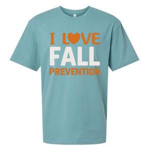 I Love Fall Prevention Fall Physical Therapy Minimalist Sueded Cloud Jersey T-Shirt