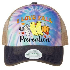 I Love Fall Prevention Legacy Tie Dye Trucker Hat