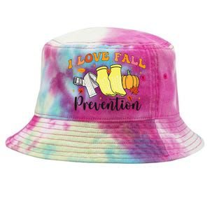 I Love Fall Prevention Tie-Dyed Bucket Hat