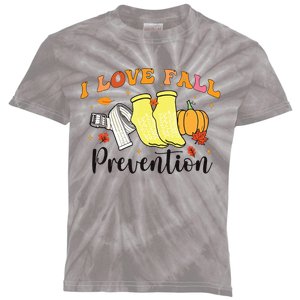 I Love Fall Prevention Kids Tie-Dye T-Shirt