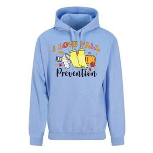 I Love Fall Prevention Unisex Surf Hoodie