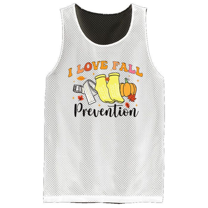 I Love Fall Prevention Mesh Reversible Basketball Jersey Tank