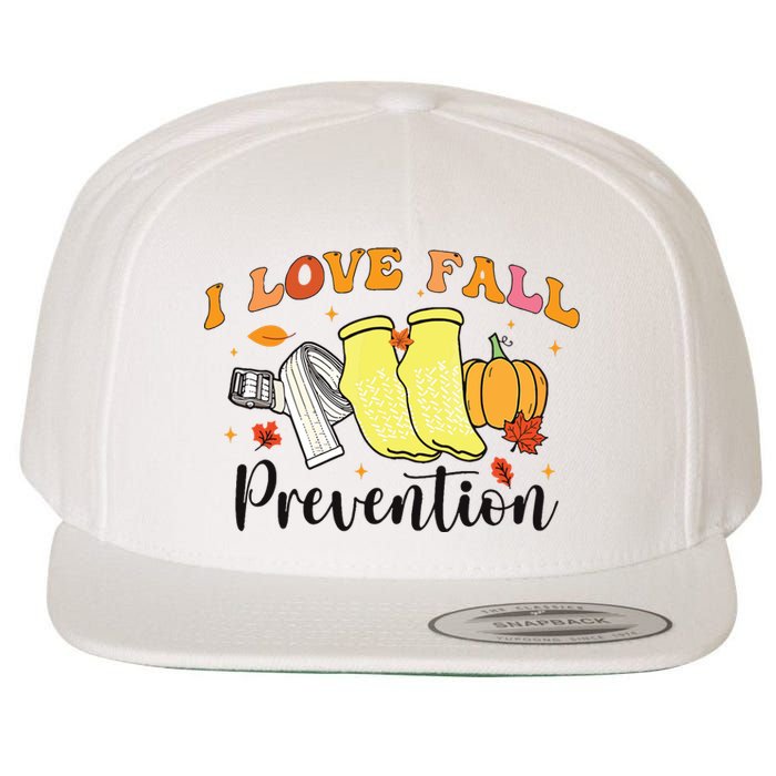 I Love Fall Prevention Wool Snapback Cap