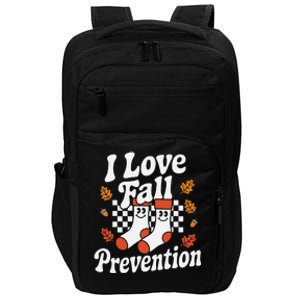 I Love Fall Prevention Socks Fall Physical Therapy Retro Impact Tech Backpack