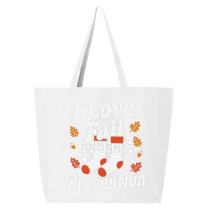 I Love Fall Prevention Socks Fall Physical Therapy Retro 25L Jumbo Tote