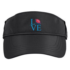 I Love Football American Football Love Adult Drive Performance Visor