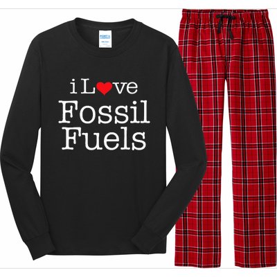 I Love Fossil Fuels Long Sleeve Pajama Set