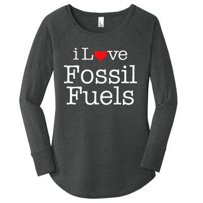 I Love Fossil Fuels Women's Perfect Tri Tunic Long Sleeve Shirt