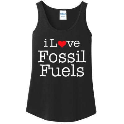 I Love Fossil Fuels Ladies Essential Tank