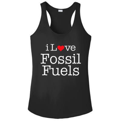 I Love Fossil Fuels Ladies PosiCharge Competitor Racerback Tank