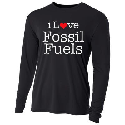 I Love Fossil Fuels Cooling Performance Long Sleeve Crew