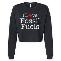 I Love Fossil Fuels Cropped Pullover Crew