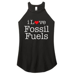 I Love Fossil Fuels Women's Perfect Tri Rocker Tank