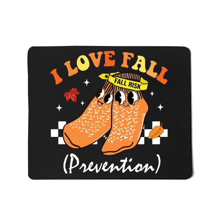 I Love Fall Prevention Fall Nurse Mousepad