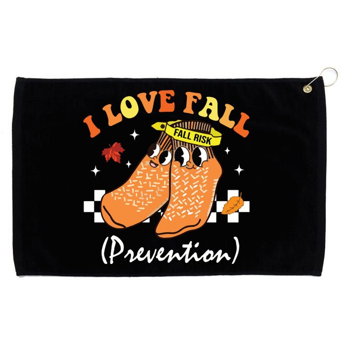 I Love Fall Prevention Fall Nurse Grommeted Golf Towel