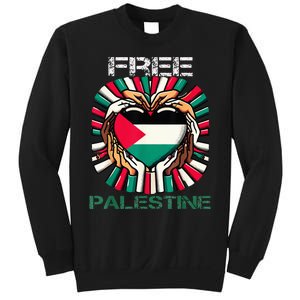 I Love Free Palestine Flag Save Gaza Strip Palestinian Sweatshirt