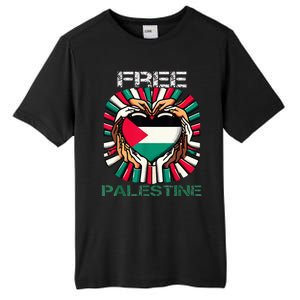 I Love Free Palestine Flag Save Gaza Strip Palestinian Tall Fusion ChromaSoft Performance T-Shirt