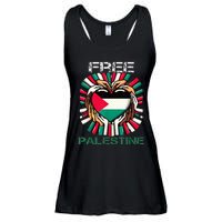 I Love Free Palestine Flag Save Gaza Strip Palestinian Ladies Essential Flowy Tank