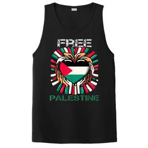 I Love Free Palestine Flag Save Gaza Strip Palestinian PosiCharge Competitor Tank