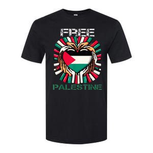 I Love Free Palestine Flag Save Gaza Strip Palestinian Softstyle CVC T-Shirt