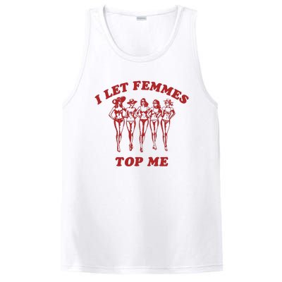 I Let Femmes Top Me Funny Lesbian Bisexual Pride PosiCharge Competitor Tank