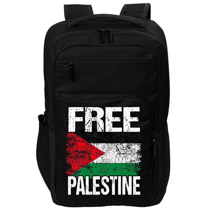 I Love Free Palestine Flag Save Gaza Strip Palestinian Impact Tech Backpack