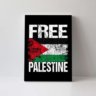 I Love Free Palestine Flag Save Gaza Strip Palestinian Canvas