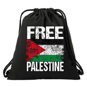 I Love Free Palestine Flag Save Gaza Strip Palestinian Drawstring Bag