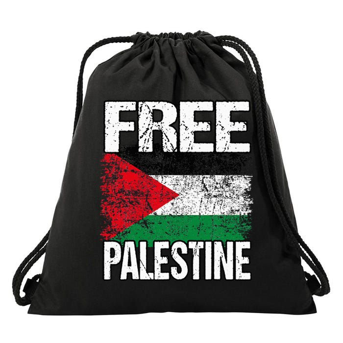 I Love Free Palestine Flag Save Gaza Strip Palestinian Drawstring Bag