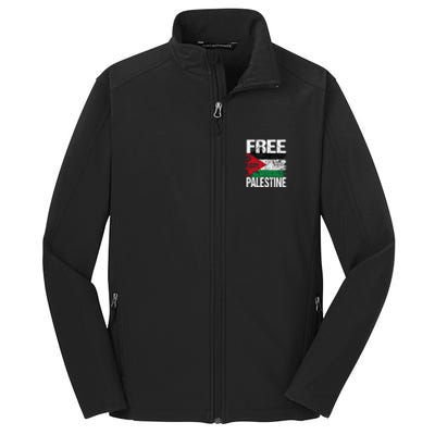 I Love Free Palestine Flag Save Gaza Strip Palestinian Core Soft Shell Jacket