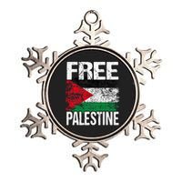 I Love Free Palestine Flag Save Gaza Strip Palestinian Metallic Star Ornament