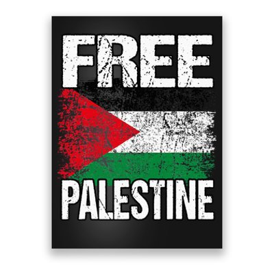 I Love Free Palestine Flag Save Gaza Strip Palestinian Poster