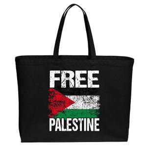 I Love Free Palestine Flag Save Gaza Strip Palestinian Cotton Canvas Jumbo Tote