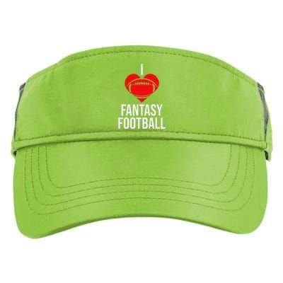 I Love Fantasy Football Graphic Adult Drive Performance Visor