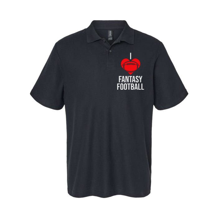 I Love Fantasy Football Graphic Softstyle Adult Sport Polo