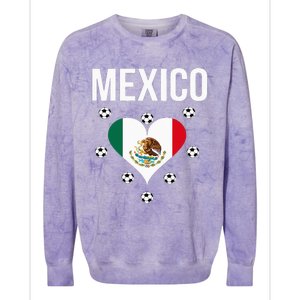 I Love Football Mexico Soccer Flag Ball Colorblast Crewneck Sweatshirt